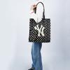 New MLB Monogram Collection Polyester Combo Bag, Tote Bag, Shopping Bag, Shoulder Bag, Handbag Women's Black 3AORL011N-50BKS