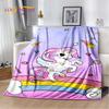 3D Cartoon Cute Unicorn Soft Plush Blanket,Flannel Blanket Children Throw Blanket for Living Room Bedroom Bed Sofa Picnic Cover