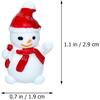 50pcs Mini Snowman Figurines Decoration,Christmas Tiny Resin Snowman Ornament with Hat for Christmas Micro Landscape Ornament