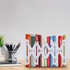 ALIOBC Extendable Metal Desktop Bookshelf with Magazine and Document Newspaper Retractable Office White Bookends, Anti-Tip Dividers, Storage, Files,