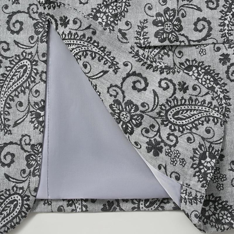 Vår Höst Herr Tryckt Kavaj 2025 Herr Grå Kostymjackor Enkelknäppt Kappa Manlig Mode Formell Affärskostymjacka