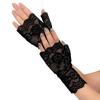 Gloves Transparent Hollow Half Finger Gloves Women Mittens Fingerless Gloves Lace Flower Gloves