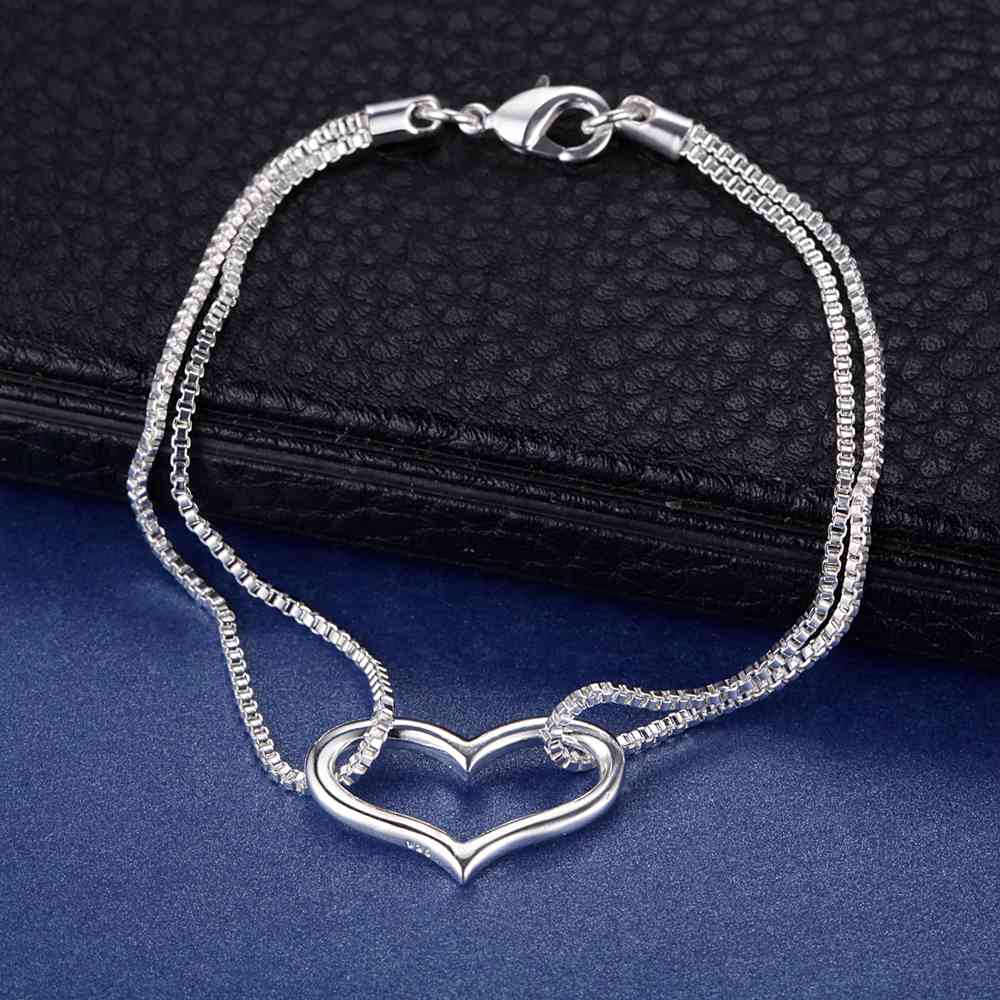 New Bead Heart High Quality Romance Bracelet Chain For Women Engagement Party Wedding Jewelry Gift