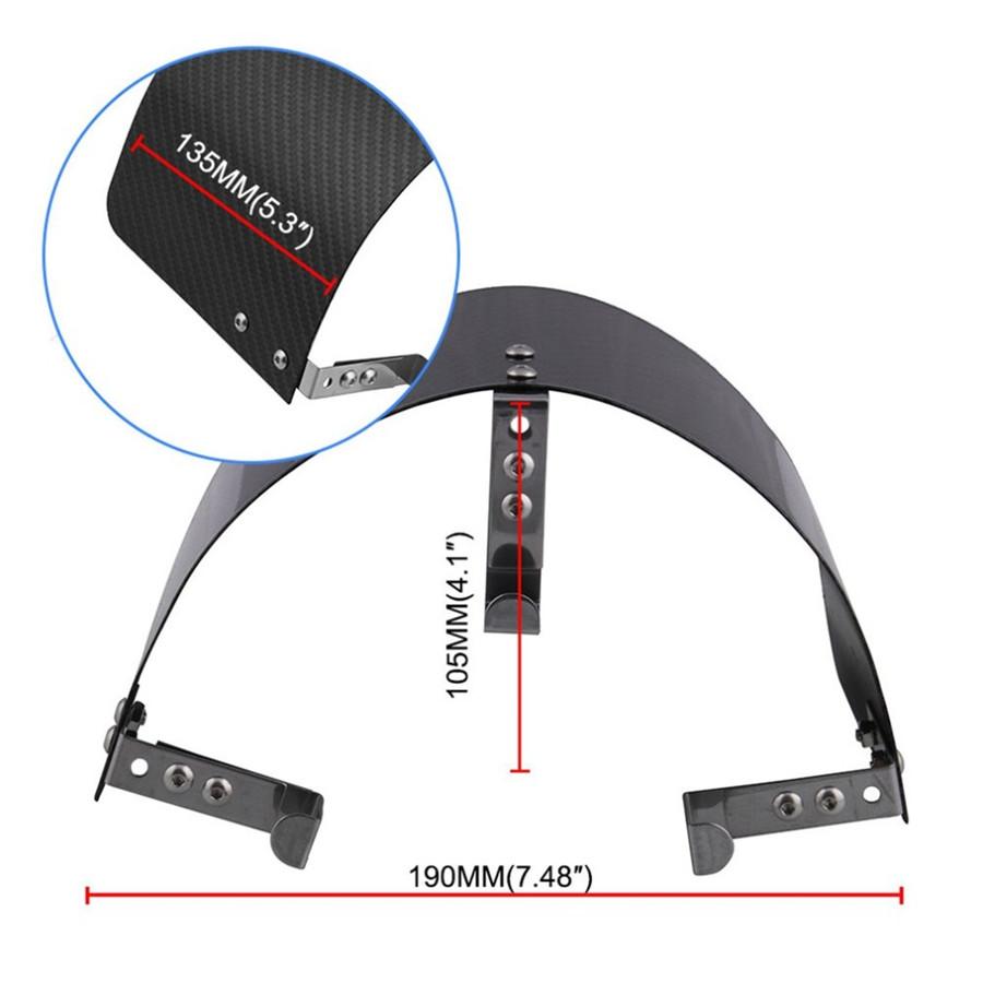 Carbon Fiber Style Car Cold Air Intake Filter Cover Heat Shield For 2.5" TO 5.5