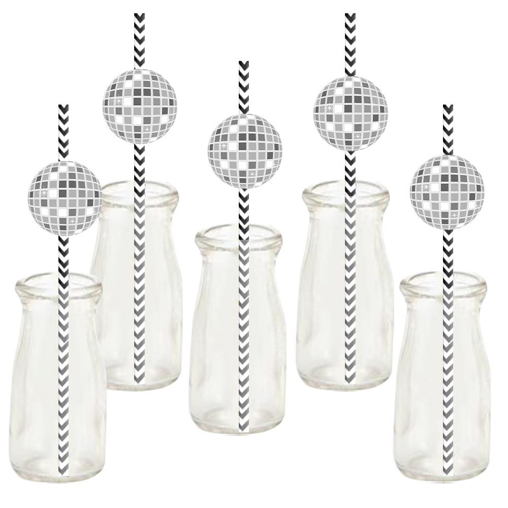 New Style, Disco Themed, Nightclub, Flat Spherical, Disposable, Paper Straws, Party Drinks, Decorative Items