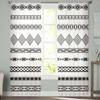 Tribe Ethnic Black Geometrické postavy Tyl Závesy do obývačky Kuchyňa Spálňa Priesvitný tyl pre kaviareň Hotel Moderná výzdoba domova