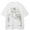 Tricou Vintage cu Imprimeu Litere Y2K Bumbac Tricou Unisex Topuri Tricouri de Vară Mânecă Scurtă Tricou