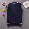 British Style V-Neck Uniform Sweater Vest Girls and Boys Japanese Student Navy Sleeveless Vest Sweater