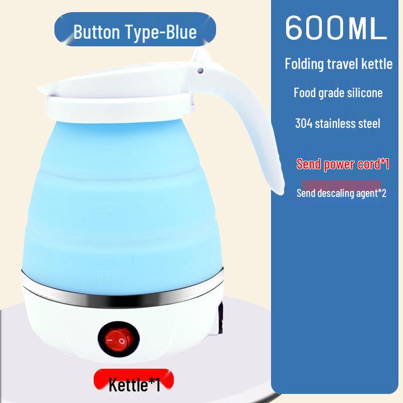 Portable Folding Silicone Electric Kettle with 304 Stainless Steel, Auto Power Off, Anti-Dry Burning - Ideal for Travel, Home, or Dorm Use