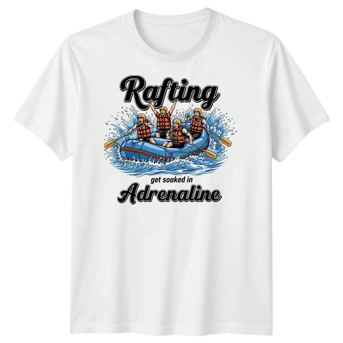 Rafting Get Soaked In Adrenaline White Water Rafting Sports Mens T shirt 2XL