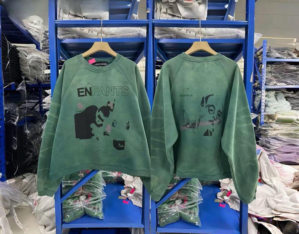 RICH KIDS SS25 Depressed Distressed Bluza z okrągłym dekoltem: Moja Śmierć Moje Życie