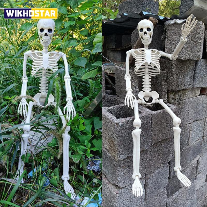 1 stk God Halloween Modellering Humanoid Skjelett Dekorative Rekvisitter Hjemsøkt Hus Hjem Soverom Balkong Dekorasjon Fest DIY Forsyninger