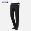 ROMON Men's High-Stretch Wrinkle-Resistant Straight-Leg Business Pants