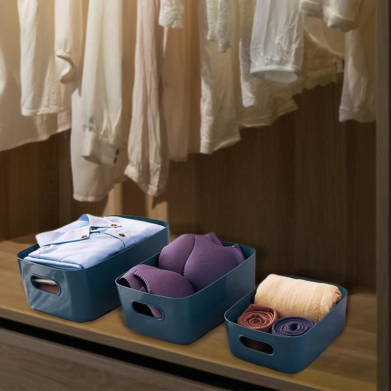 

Kitchen Storage Bins Desktop Kitchen Storage Basket 6PCS Household Space Saving Organizer Lightweight Storage Box For Toys S