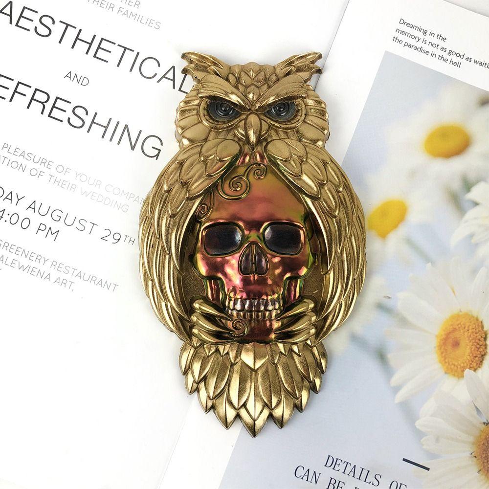 Diy Owl Skull Mold Desktop Decoration Resin Casting New Crystal Silicone Mould  Halloween