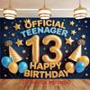 Ein 13. Geburtstag Banner geeignet zur Dekoration von Partys mit dem Thema der Zahl 13 hergestellt aus Polyestermaterial