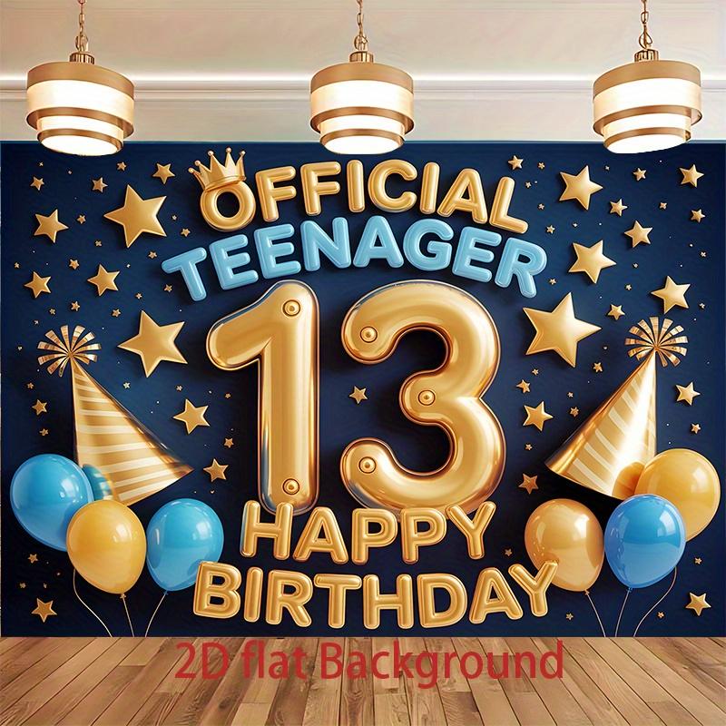 Ein 13. Geburtstag Banner geeignet zur Dekoration von Partys mit dem Thema der Zahl 13 hergestellt aus Polyestermaterial