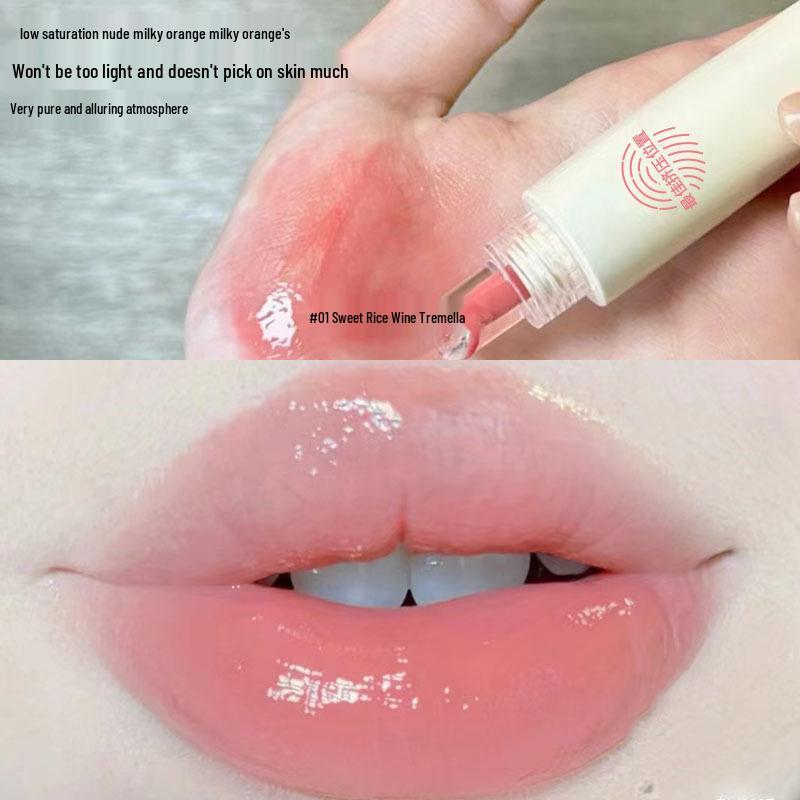 Kekemood Hydrating Tinted Lip Gloss – Moisturizing, Plumping Glass Lip Balm with Mirror Finish