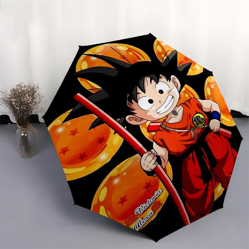 1pc Dragon Ball Z, GokuOpen/Close Umbrella-Windproof, Compact Travel Umbrella, Sturdy 8-Rib Shaft, Outdoor Accessory1170
