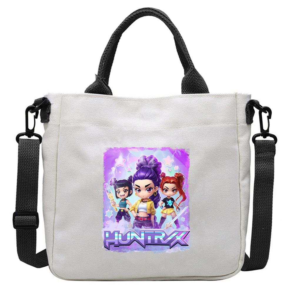 New Popular Movie Kpop Witch Hunting Girl Group Canvas Bag Student Messenger Bag Detachable Shoulder Strap Handbag KTY