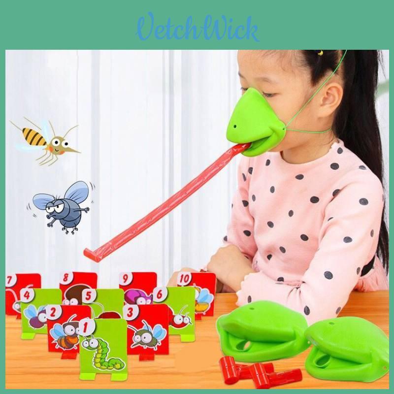 Engaging Colorful Frog Tongue Toy For Kids Fun Interactive Tabletop Game Experience