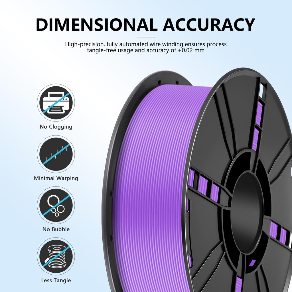 KELEIDI Factory PETG PLA ABS Filament 1.75mm 1kg(2.2lbs) Dimensional Accuracy Probability +/- 0.02 mm 3D Printers
