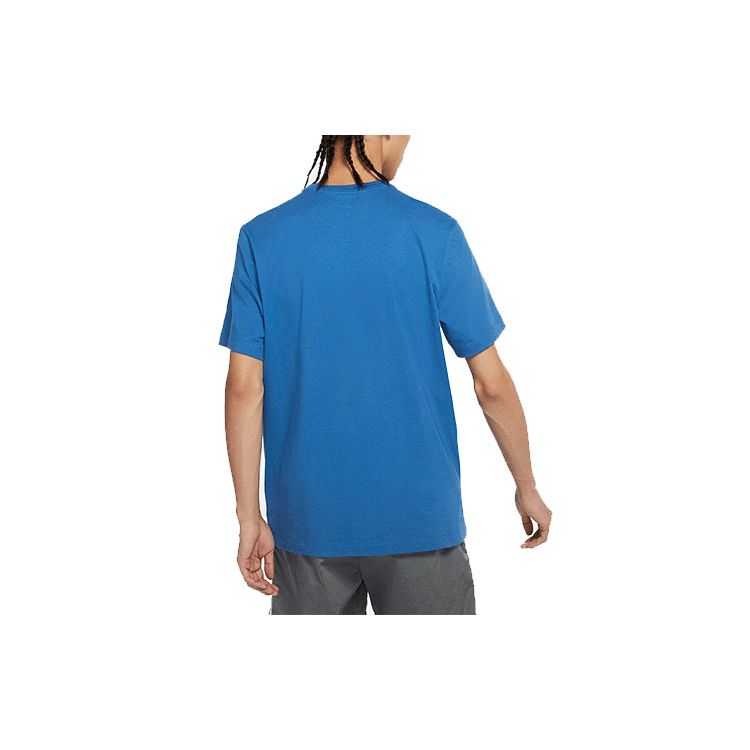 Nike Sportswear Swoosh Casual Short Sleeve Crew Neck T-Shirt Men Tops Blue DC5095-407