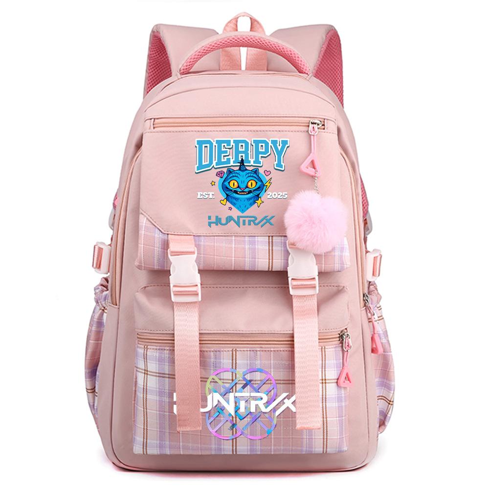 Cartoon Anime K-Pop Demon Hunters Printed Large Capacity Backpack for Teenger Student Bookbag Girl Boy Schoolbag Bookbag Women Waterproof Travel Bag