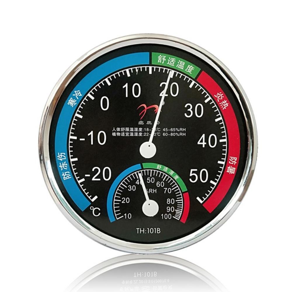 

Indoor Round -20-50 Thermometer Monitor 20%-100% Hygrometer Temperature Meter Humidity Gauge чорний