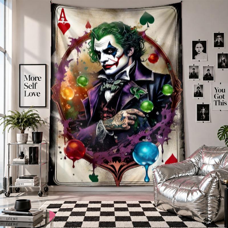 Wall TapestryJoker Art Hanging Cloth Decorative Background Cover for Room Decoration