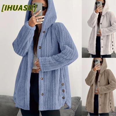 Damen Vintage Lässige Einfarbige Print Herbst Winter Langarm Jacken & Mäntel Internationales Design