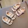 Girls' Bow Soft Sole Princess Toddler Shoes - Spring & Autumn Style, Fashionable Small Leather Baby Shoes