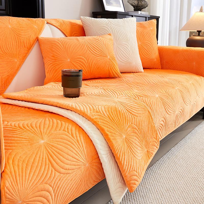 Winter Plüsch Sofakissen High-End Einfaches Kissen Rutschfeste Abdeckung Bezug Stoff Handtuch Vier Jahreszeiten Universal