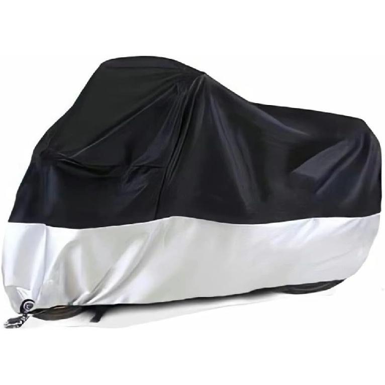 Motorcycle Covers, Outdoor Waterproof Motorbike Covers with Lock-Holes & Storage Bag, Fits Up To 96.5" Motorcycles
