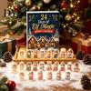 2D Acryl Weihnachtsbaumschmuck Magischer Elf Adventskalender, 24-Tage Schmuckset mit Feiertags-Partyartikeln Niedliche Mini-Figuren, Baumhängend