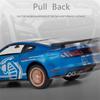 1/24 Ford Mustang Shelby GT500 Viper Alloy Sports Car Model Diecast Metal Toy Racing Car Vehicle Model Sound and Light Kids Gift