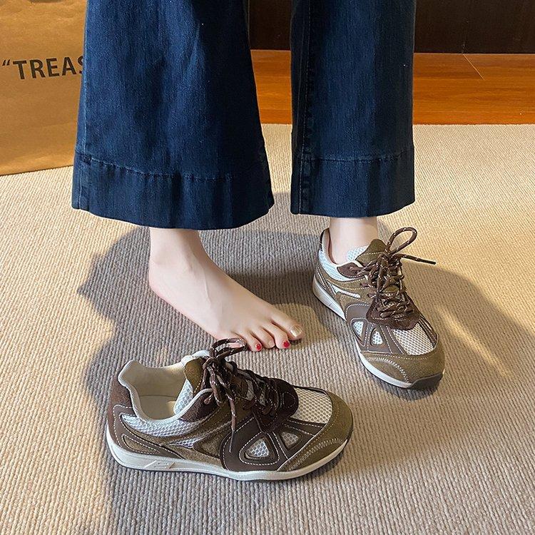 Inner height increase German training shoes women's 2025 autumn new versatile breathable small single shoes casual sports board shoes women