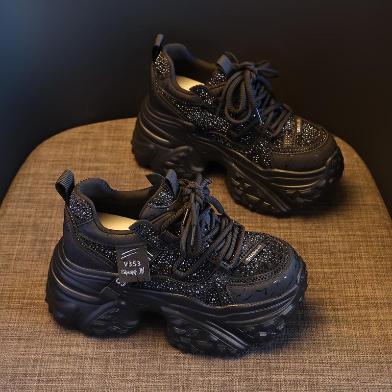 6166236 thick-soled inner height-increasing sports and leisure shoes women's 2026 autumn new muffin fashion dad shoes