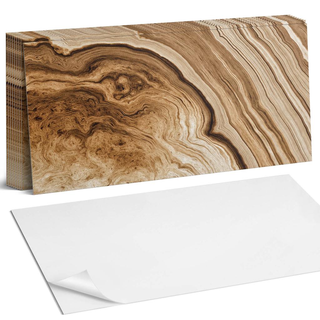 Printed Vinyl Tiles - Bedroom Decoration Natural Wood Patterns 10x40x20 Cm