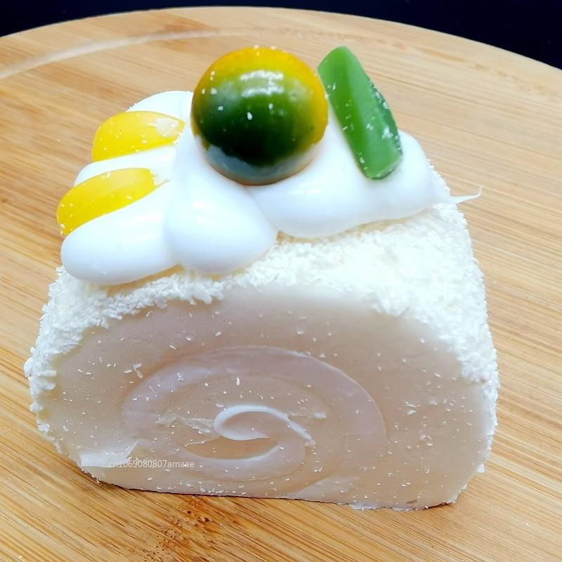 Simulation Cake Fake Fruit Bread Model Swiss Roll Shop Window Home Refrigerator Decor Food Photography Props Autumn Decoration