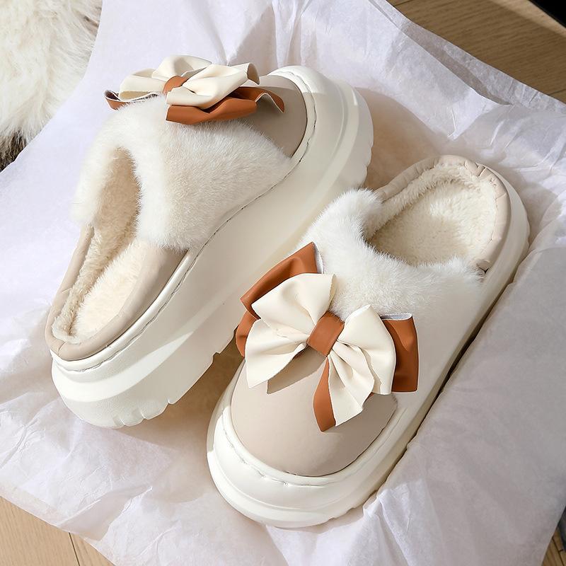 

Осенне-зимние хлопковые тапочки осень и зима дом для помещений водонепроницаемые бархатные теплые толстая подошва нескользящие хлопковые мопы size 40-41 [size 1-2 smaller shoes]