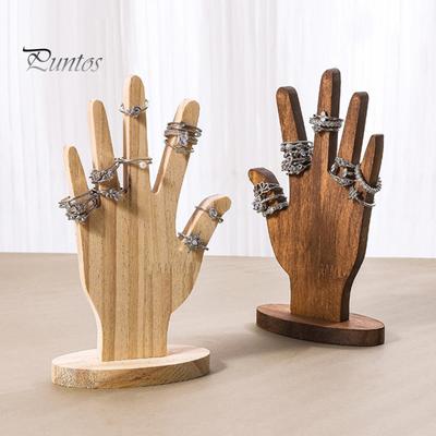Schmuckständer, Fingerhand-Displayhalter, robuste Konstruktion, hohe Stabilität, mehrzweck-dekoratives Schmuckdisplay-Rack aus Holz in Handform