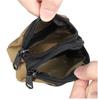 Nylon Double Zipper Pocket Coin Purse Men Tactical Molle Pouch Lightweight Outdoor Small Card Holder Keys Storage Belt Waist Bag