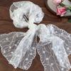 New Fashion Elegant Embroidered Flower Lace Scarf Breathable Mesh Lightweight Female Headscarf Long Silk Scarf Summer