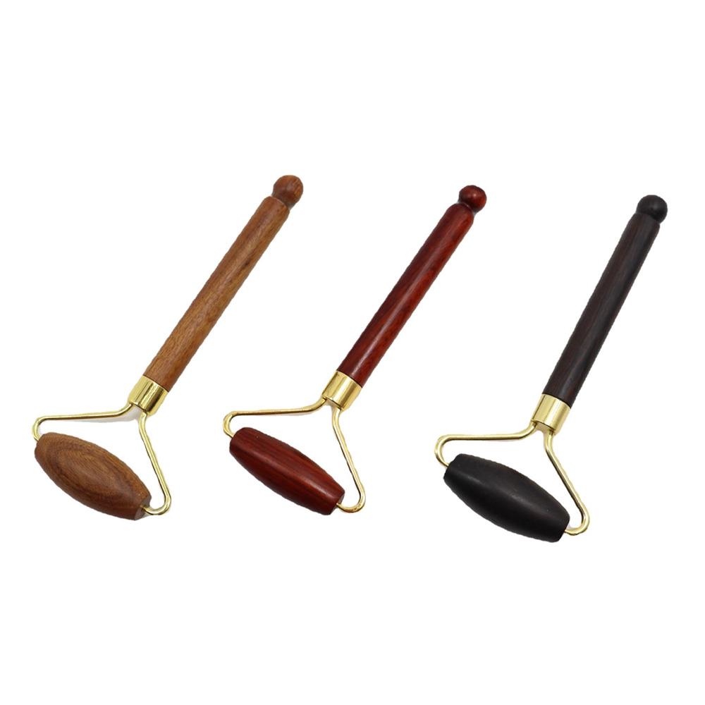 Handcrafted Wooden Massage Roller Face Care Tools Facial Massage Tool with Violetwood Handle Artisanal Massage Accessories
