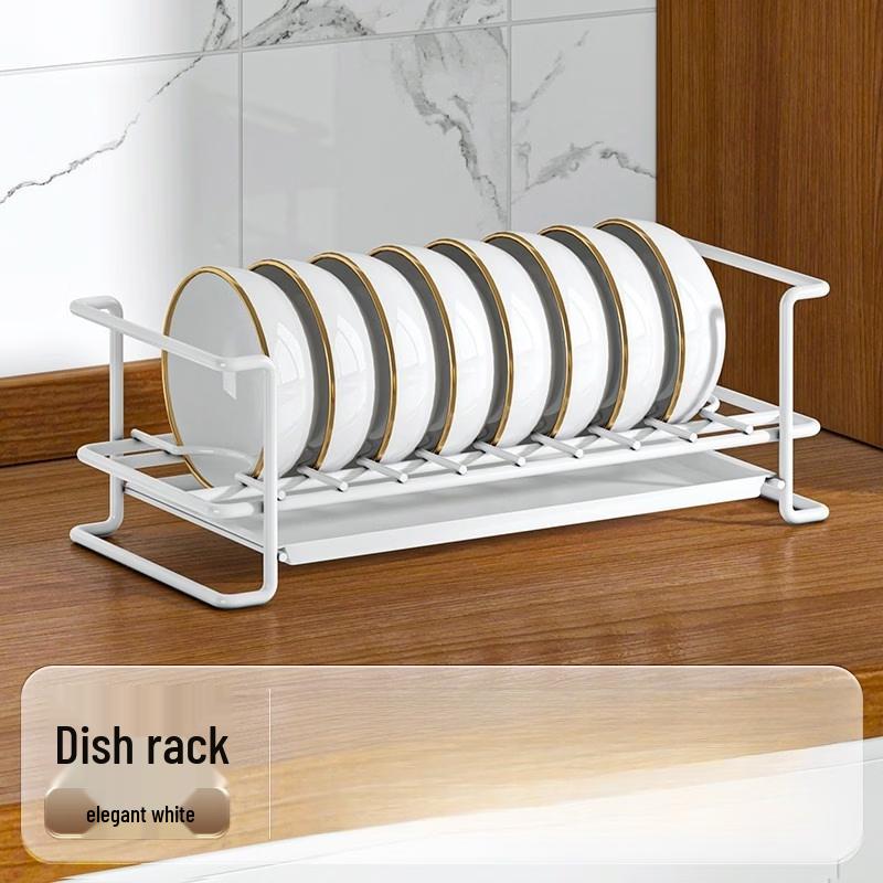 Yuzhuxun White Foldable Wall-Mounted Kitchen Utensil & Dish Drying Rack
