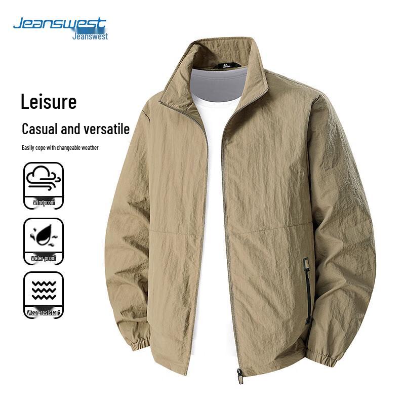 Jeanswest Men's Windproof Stand Collar Jacket