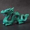 Dreidimensionales handgeschnitztes Pfirsichholz Blaues Drachen-Ornament