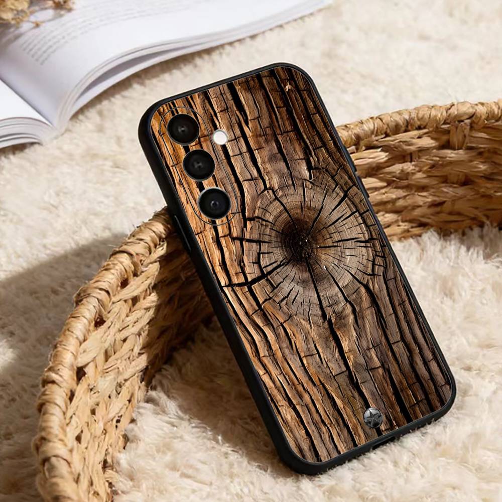 Natural Wood  Phone Case For Samsung Galaxy A91,80,73,72 ,71,53,52,32 ,31,22,21s,20,Soft Black Case