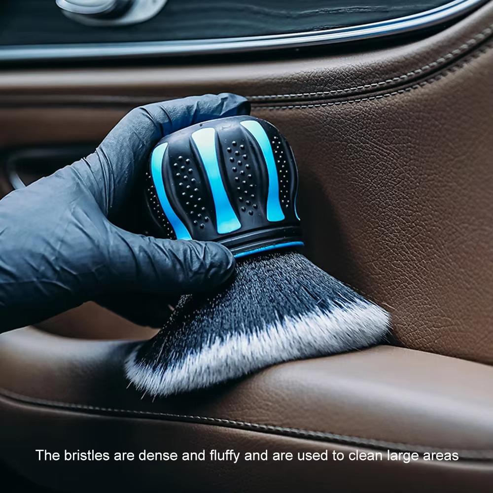 Car Detailing Brush Removal Tool Spherical Multifunctional Conditioner Fine CreviceAutomobile Interior Soft Bristles Brush